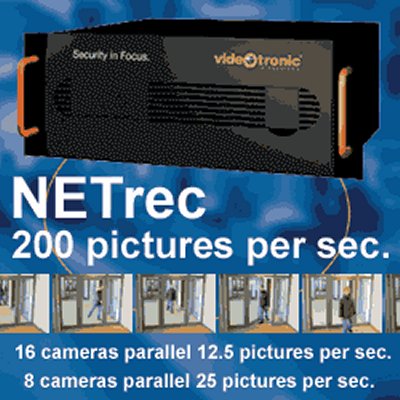 videotronic infosystems NETrec/16 Digital video recorder (DVR) NETrec network-based recording with up to 200 fps